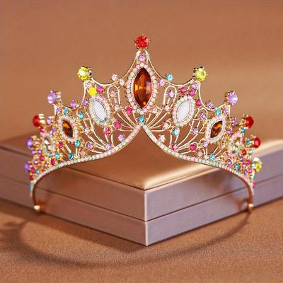 Crystal Rhinestone Headband Head Jewelry Crown Bridal Wedding Birthday Party Hair Accessories