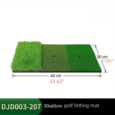 TEMU 30*60cm/11.81*23.62inch Golf Swing Practice Pad, Multifunctional Three-color Golf Hitting Grass Pad