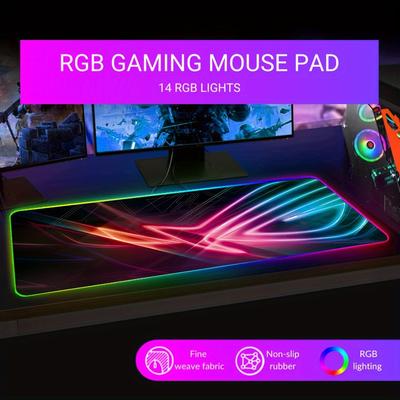 Gaming Led Luminous Mouse Pad, Rgb Keyboard Pad, Non-slip Mouse Pad, Computer Accessories
