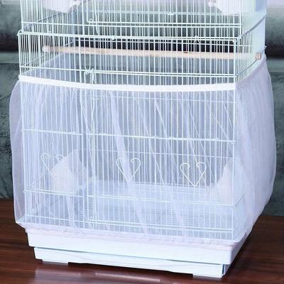 TEMU Mesh Bird Cage Cover Easy To Clean Seed Catcher Protective Bird Cage Accessories Breathable Mesh Parrot Bird Cage Net