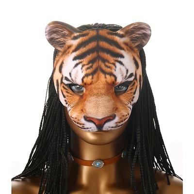 1pc Tiger Shape Mask Simulation Animal Head Series...