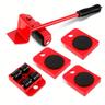 5pcs Heavy Furniture Lifter, Furniture Mover Tool Set, Furniture Transport Lifter, Heavy Stuffs Moving Tool, Wheeled Mover, Roller Wheel Bar Hand Tools
