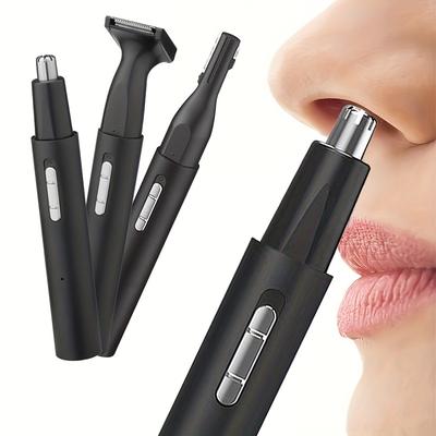 3 In 1 Nose Hair Trimmer, Usb Rechargeable Nose Hair Trimmer, Aluminum Alloy Electric Nose Hair Trimmer, With Sideburns Knife, Eyebrow Trimmer