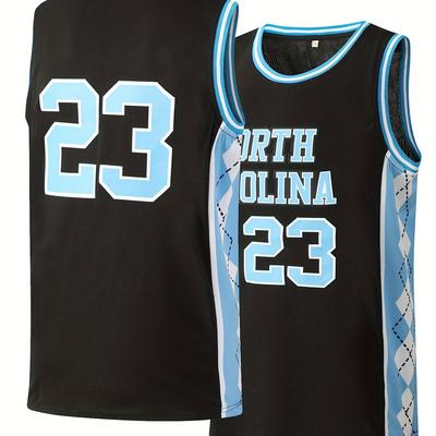 Men's #23 Embroidered Basketball Jersey, Retro Bla...