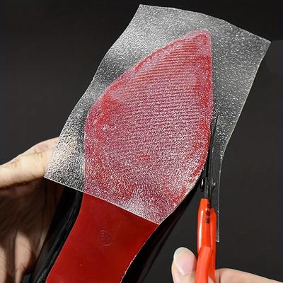 TEMU 1 Roll Of Self-adhesive Shoe Sole Stickers - Lightweight, Anti-slip & Cuttable For Protecting Heels!