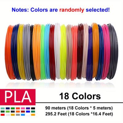 18 Colors/set 3d Pen 3d Printer Pla Filament, 5m/1...