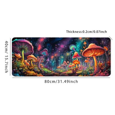 1pc Mushroom Large Gaming Mouse Pad E-sports Office Keyboard Pad Computer Mouse Non-slip Computer Mat Gift For Teen/boyfriend/girlfriend