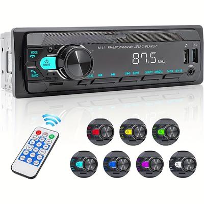 1pc 1din Car Stereo Receiver In-dash Car Radio Digital Bt Audio Music Stereo Mp3 Player, Hands-free Calling, Fm Remote Control Hi-fi, Fast Charging