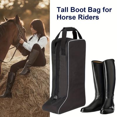 Oxford Cloth Equestrian Boots Bag, Tall Riding Boots Carrying Bag For Horse Riders, Horse Riding Supplies