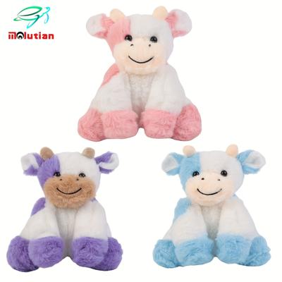 7.87in 3 Colors Cute Sitting Cow Stuffed Animals S...