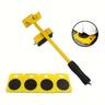 5pcs/set Heavy Furniture Lifter Set - Easily Move Furniture On Tile Floors With Sliders