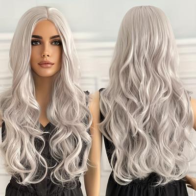 Costume Wigs Colorful Long Curly Synthetic Wig Cosplay Wig For Halloween Cosplay Party