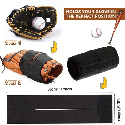 2 Pcs Baseball Gloves Straps, Softball Gloves Wrap, Break In Catcher Glove Wraps,