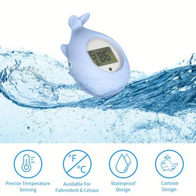 Cartoon Whale Baby Water Thermometer, Baby Room Ba...