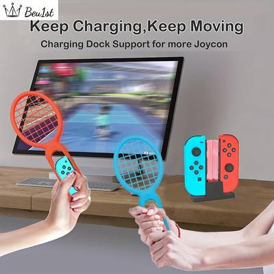 For Switch Sports Accessory Set, Switch Sports Accessory, Golf Clubs/ Wrist Dance Bands And Leg Straps/ Sword Grips/ Tennis Racket/ Bowling Grips/ Charger Set, Compatible With Switch/switch Oled.