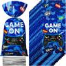 50pcs Video Game Party Bags Plastic Video Game Loot Bags Gaming Goody Candy Treat Bags For Game Birthday Party (blue)