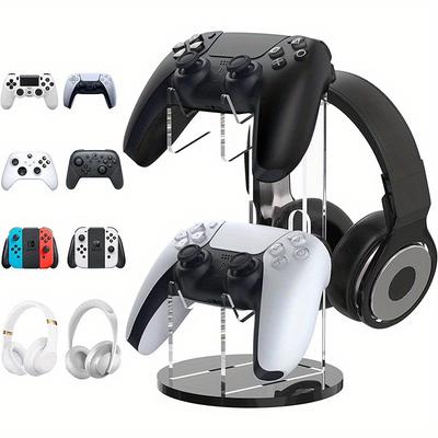 TEMU Acrylic Headphone Holder, Gamepad Display Stand, Stand, Blue Desktop Display Bracket Christmas Gifts