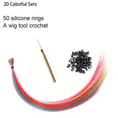 20 Strands/pack Random Ten Colors Synthetic Colore...