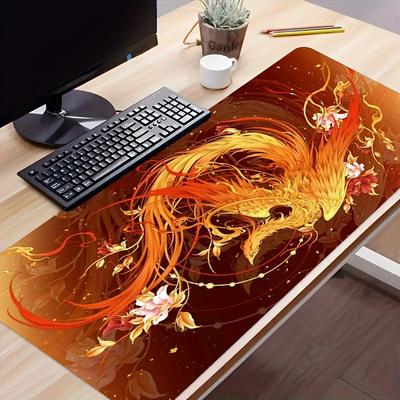 Gorgeous Phoenix Desk Mat Desk Pad Large Gaming Mouse Pad E-sports Office Keyboard Pad Computer Mouse Non-slip Computer Mat Gift For Boyfriend/girlfriend