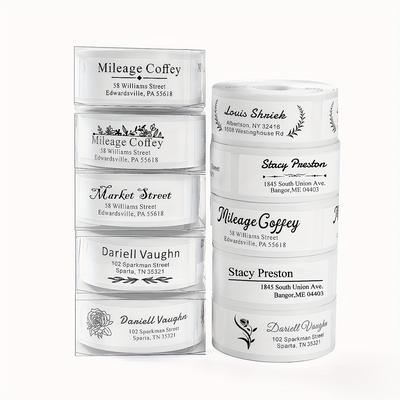 TEMU Personalized Address Label Stickers, Custom Return Address Label Rolls, Address Roll Labels, Matte Adhesive Stickers, 2.5 X 0.75 Inches (60 Labels Per Roll/ 250 Labels Per Roll) Image