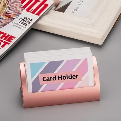 Desktop Metal Business Card Holder, Modern Aluminu...