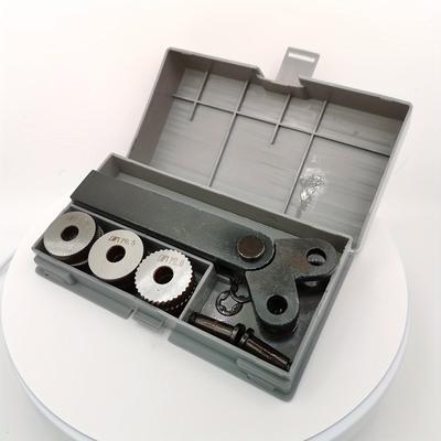 TEMU 7pcs Tool 0.5/1/2mm Dual Wheel Linear Knurl Set Steel Lathe Cutter Wheel Tool Set Image