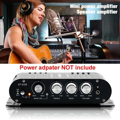 Ixufo Mini Amplifier Powerful With 2.1 Channel Bass Subwoofer, Home Audio Music Stereo Hi-fi Power Amplifiers 400 Watt Powerful Amp For Speaker Pc Tv Phone Car Vehicle