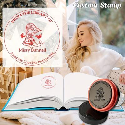 Customize Your Own Photos, Avatars, Book Stamps, Library Stamps, Personalized Name Stamps, Address Stamps, Studio Brand Stamps, 40mm Round Handle Stamps