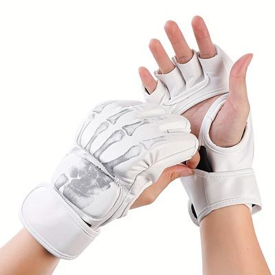 1 Pair Half-finger Adult Boxing Gloves For Trainin...