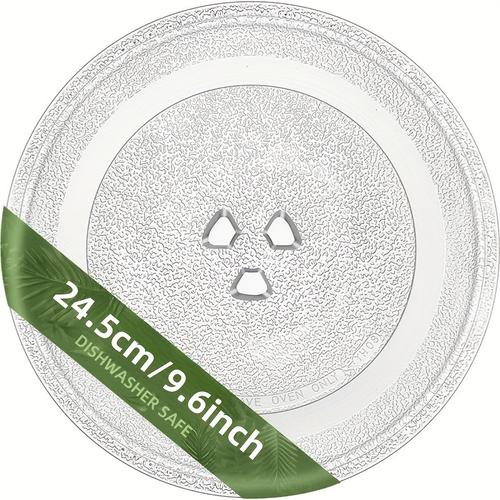 1pc, 9.6inch/24.5cm Y-shaped Glass Turntable Tray, Microwave Turntable, Replacement For Ge, Magic Chef, Hotpoint, Panasonic, Kenmore And Other Several Models