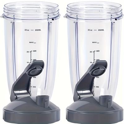 TEMU Blender Cups For Compatible With Blender, 32oz Cup With To Go Lid Compatible With 600w 900w Blenders, Blender Replacement Parts