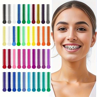 1040 Pcs Dental Orthodontic Ligature Ties, Multi-color Dental Orthodontic Ligature Ring, Soft Elastic Rubber Band For Brace