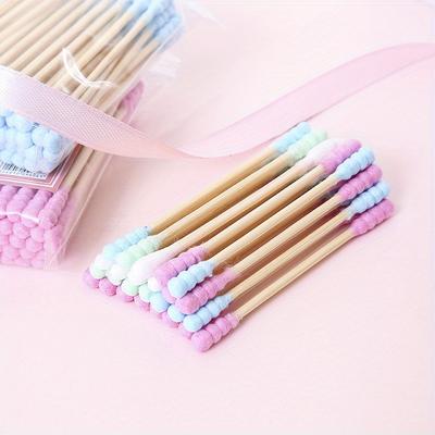 500pcs Colorful Double Head Spiral Cotton Swabs, Ear Picking Cotton Swabs, Makeup Remover Sanitary Swabs For Daily Care & Cleaning