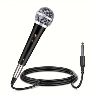 Wired Dynamic Microphone, Handbox Audio Microphone, Karaoke Singing Ktv Singing Performance Wired Handheld Microphone, Musical Instrument Microphone, Speaker Multi-purpose Dynamic Microphone