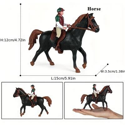 Horse Rider Simulation Cognitive Toy Model Animals...