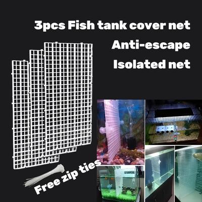 3pcs Aquarium Fish Isolation Nets, Anti Jump Cover...