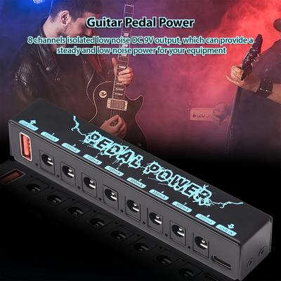 Guitar Pedal Power Supply Pw-1 8-way 9v Isolated O...