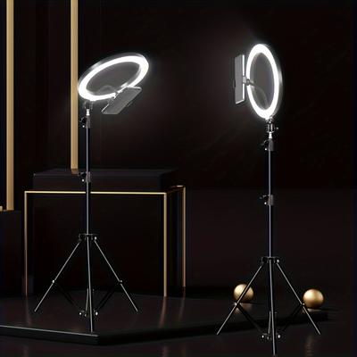 10 Inches Led Selfie Ring Light With Flexible Tripod Stand, Including Phone Holder, Is A Must-have Item