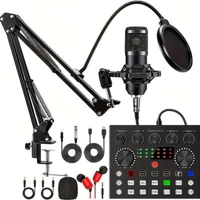 Podcast Equipment Bundle, V8s Audio Interface With...