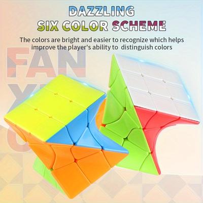 Colorful 3*3 Irregular Solid Color Magic Cube, Smo...