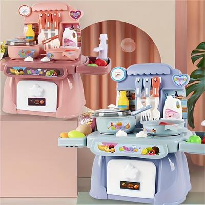 Pretend Play Kitchen Set With Sounds, Lights, Cook...