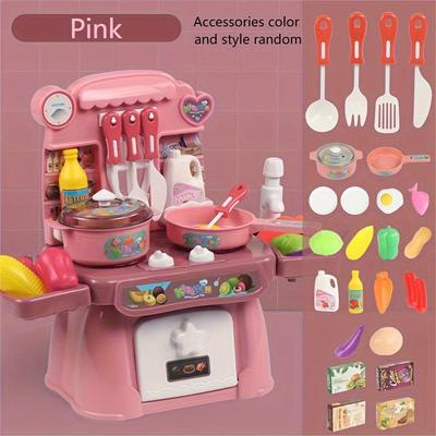 Pretend Play Kitchen Set With Sounds, Lights, Cooking Stove, Sink, And Play Food - Toy Kitchen Eid Mubarak