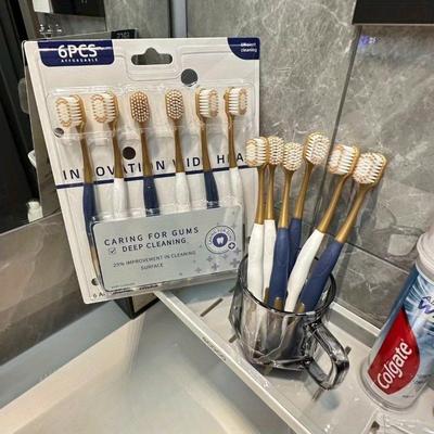 6pcs/set Soft Manual Toothbrushes With Soft Bristles For Teeth Gums, For Deep Cleaning Oral Care At Home For Daily Life