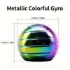 Aluminum Alloy Colorful Sphere Desktop Spinner Gyro - Dazzling Metal Fidget Finger Gyroscope & Creative Office Desk Ornament