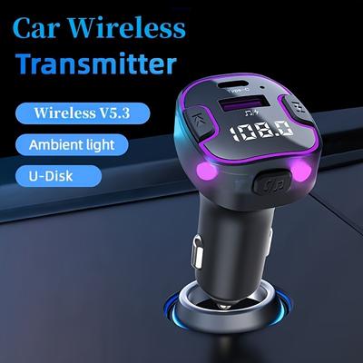 Wireless Fm Bt 5.3 Transmitter Usb Modulator +type...