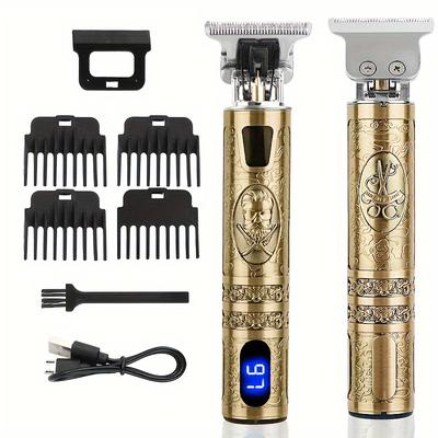 Hair Clipper Beard Trimmer For Men, Electric Cordless Hair Clipper With Lcd Screen, Precise T-blade Trimmer, Usb Rechargeable Grooming Kit, Electric Shaver Hair Clipper With Guide Comb