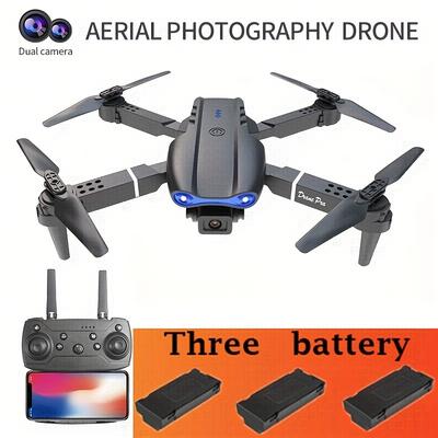 Uav Dual Camera 3 Batteries, Fixed Height Hover Foldable Rc Rc Remote Control Quadcopter, Suitable For Beginners Remote Control Uav Toys, Suitable For Indoor And Outdoor Flight Festival Gifts