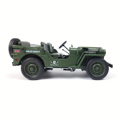 Scale Willis Tactical Model Car Metal Diecast Military Armored Vehicle Battlefield Model Toy Collection Gift