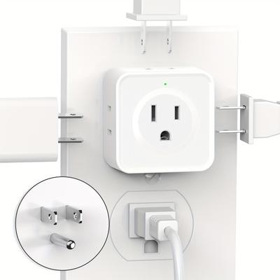 1pc Multi Plug Wall Adapter With 5 Outlets, No Pro...
