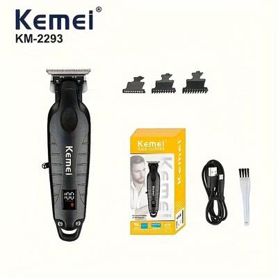 Km-2293 Cordless Hair Clipper - 0 Carving Clipper For Professional Hairstyles